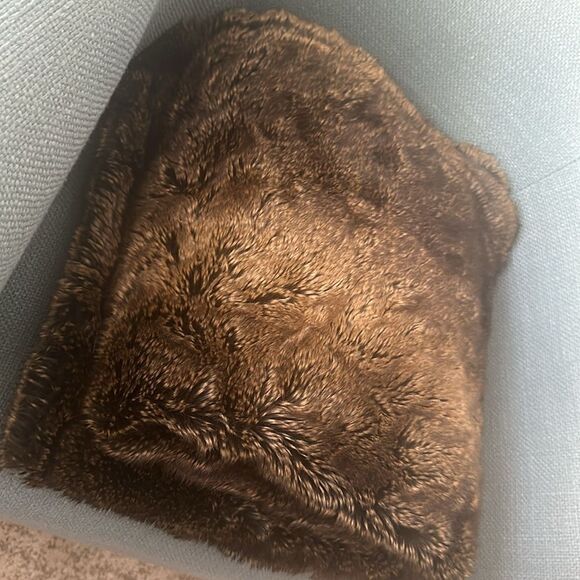 Ballard Design Lush Faux Fur Throw - Picture 2 of 5